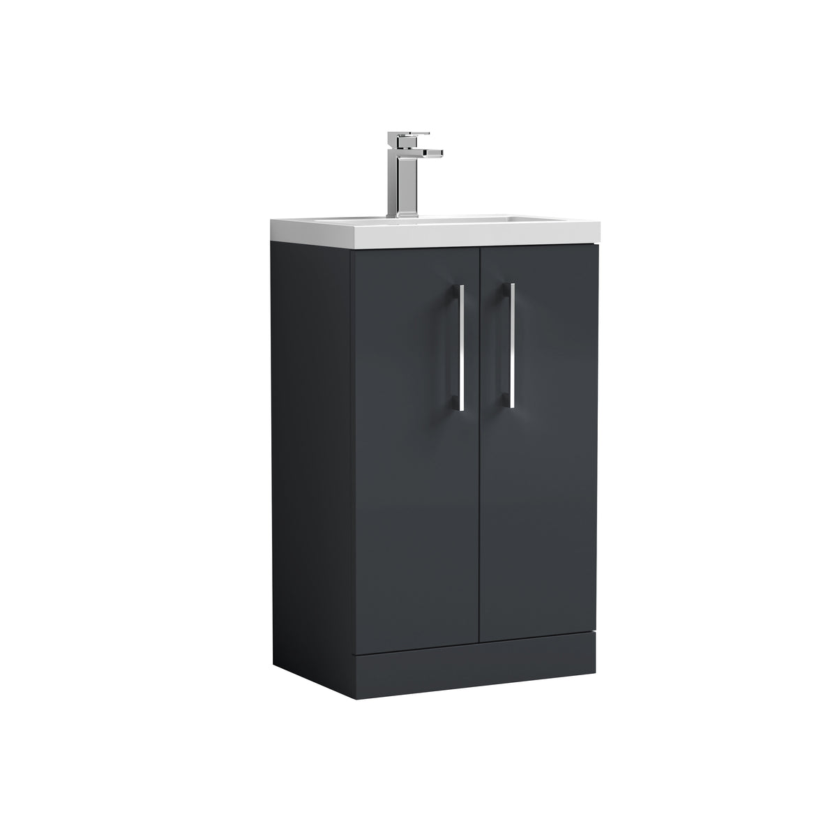 Arno Floor Standing 2-Door Vanity & Ceramic Basin 500mm - Mersey Bathrooms Ltd