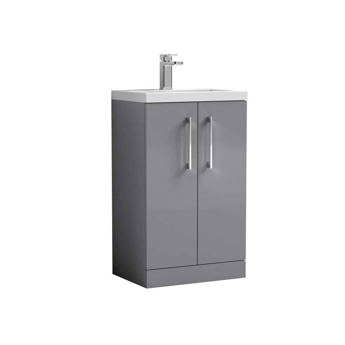 Arno Floor Standing 2-Door Vanity & Ceramic Basin 500mm - Mersey Bathrooms Ltd