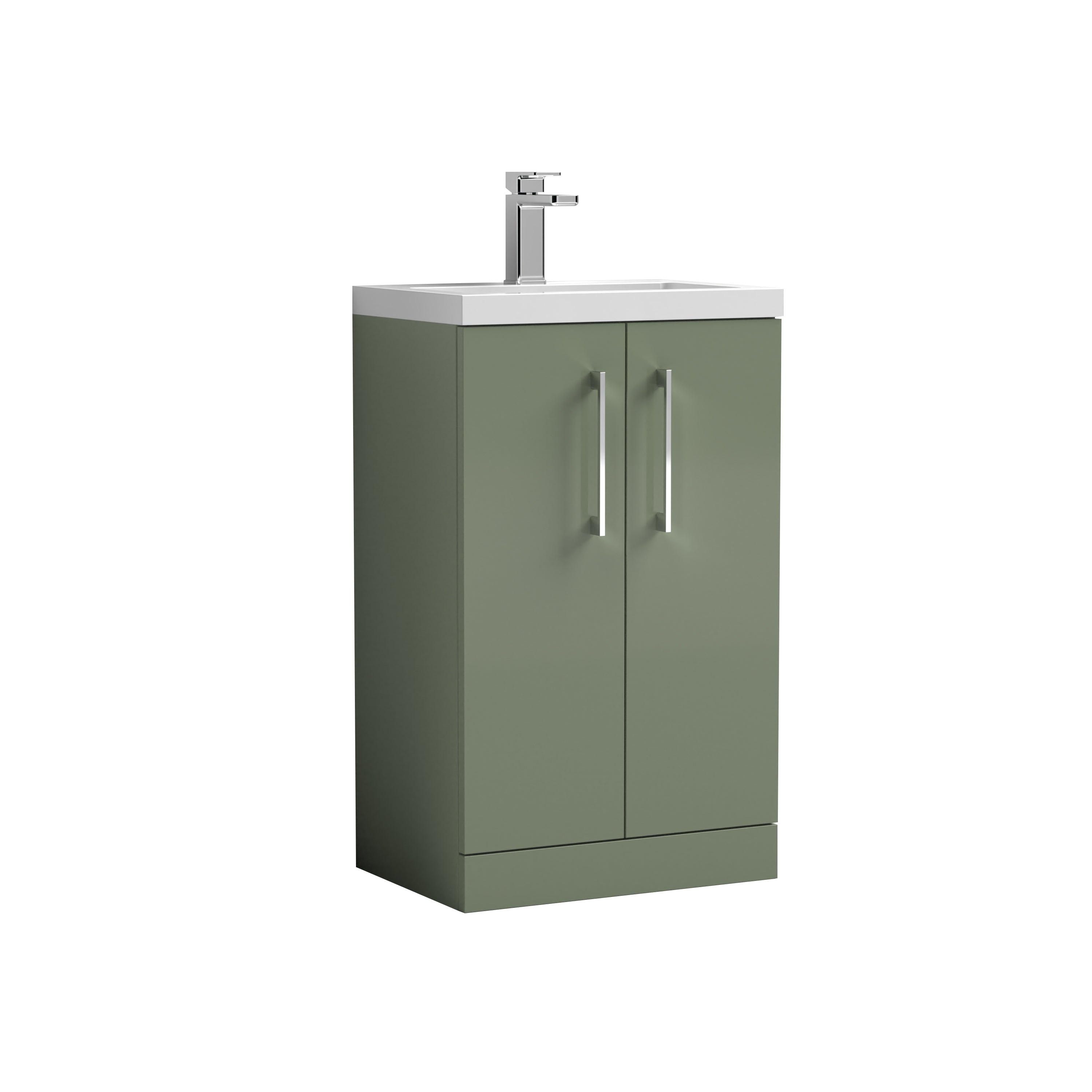 Arno Floor Standing 2-Door Vanity & Ceramic Basin 500mm - Mersey Bathrooms Ltd