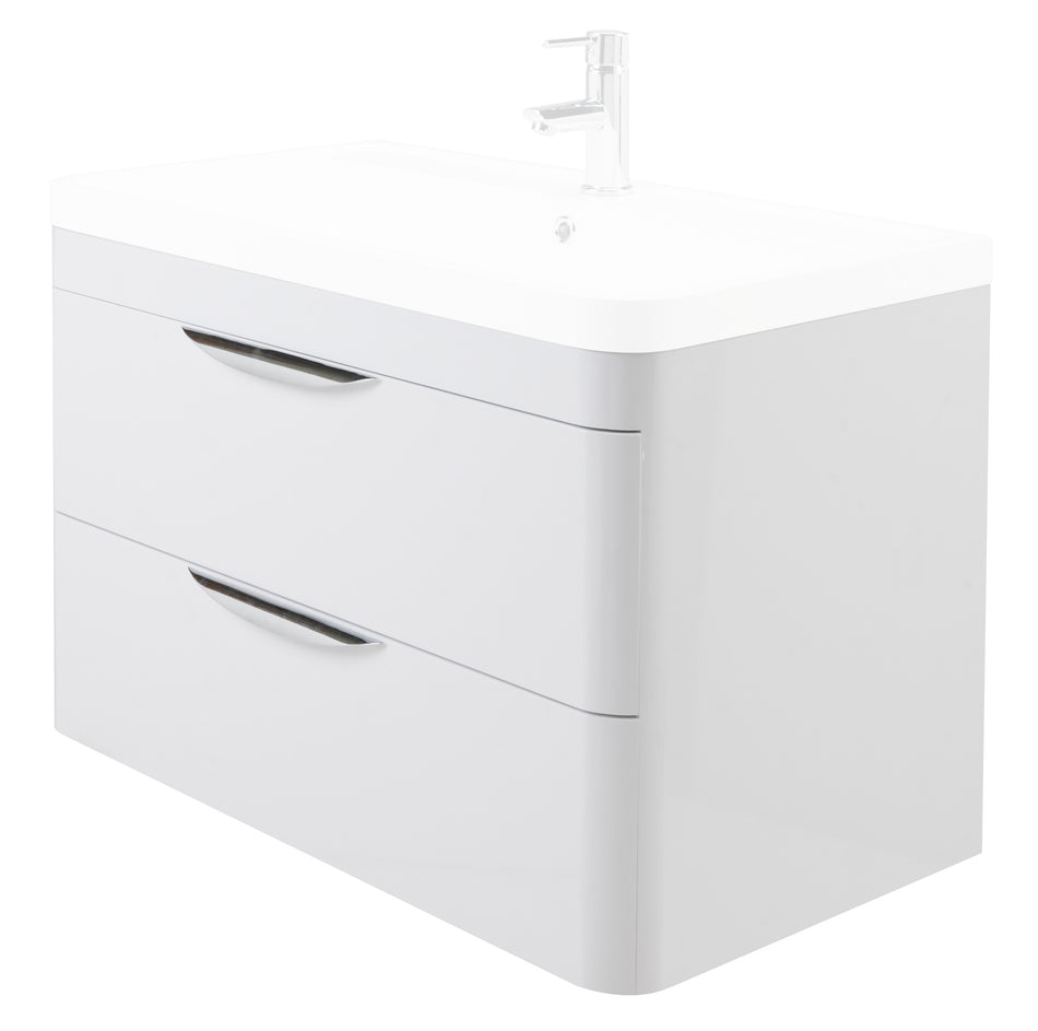 Parade Wall Hung 2 Drawer Basin Unit 800mm - Mersey Bathrooms Ltd