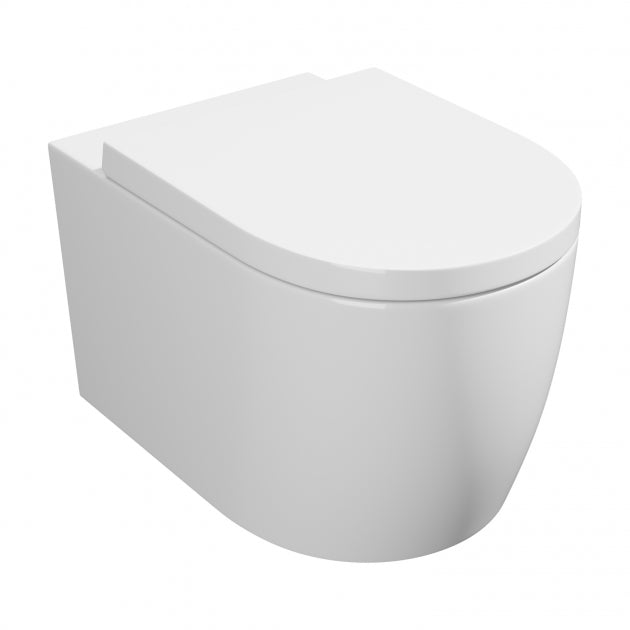 Prestige Genoa Round Rimless Wall Hung Toilet With Premium Soft Close Seat