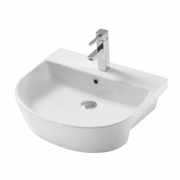 Kameo Semi Recessed Basin 560mm Wide - 1 Tap Hole