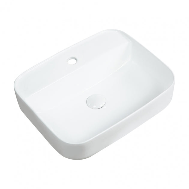 Prestige Karlo Square Sit-On Countertop Basin 500mm Wide - White