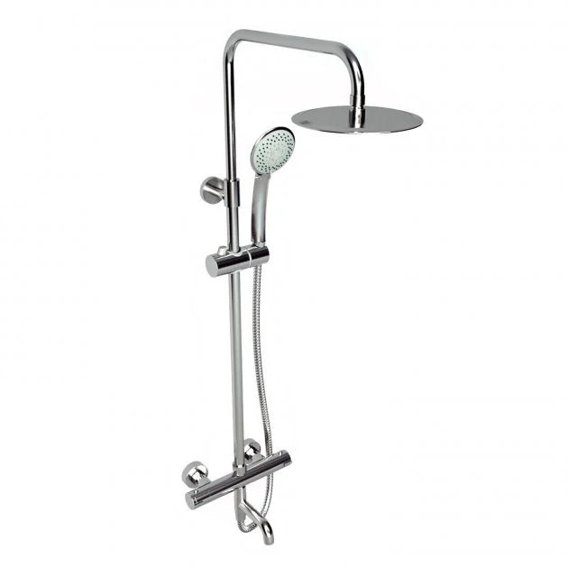 Prestige Plan Thermostatic Bar Mixer Shower with Shower Kit and Bath Filler Spout + Fixed Head