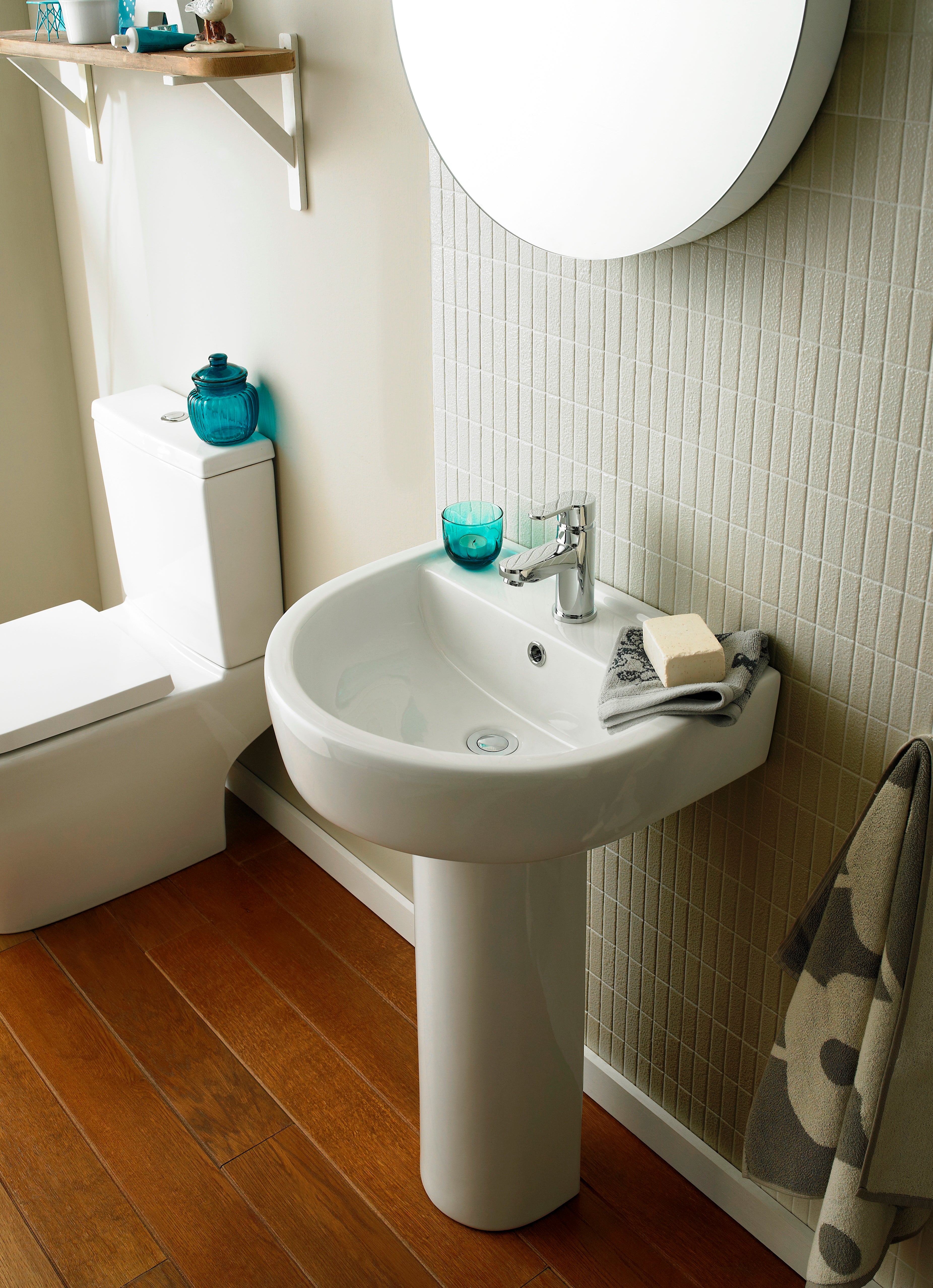 Provost 420mm Basin & Pedestal - Mersey Bathrooms Ltd