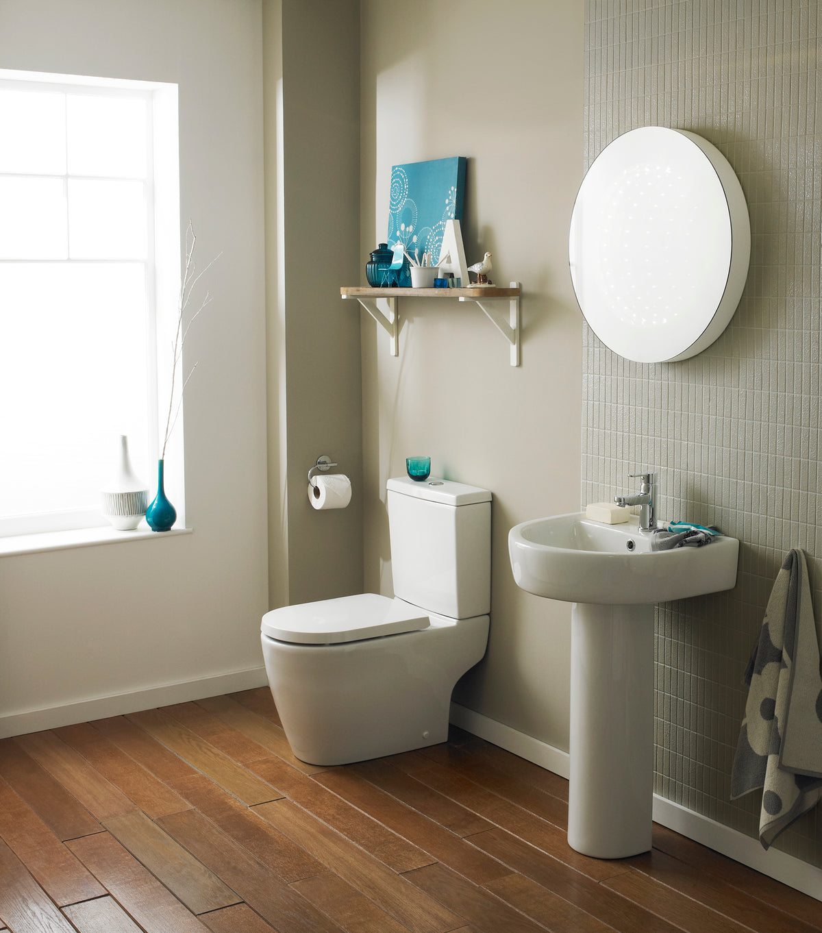 Provost 420mm Basin & Pedestal - Mersey Bathrooms Ltd