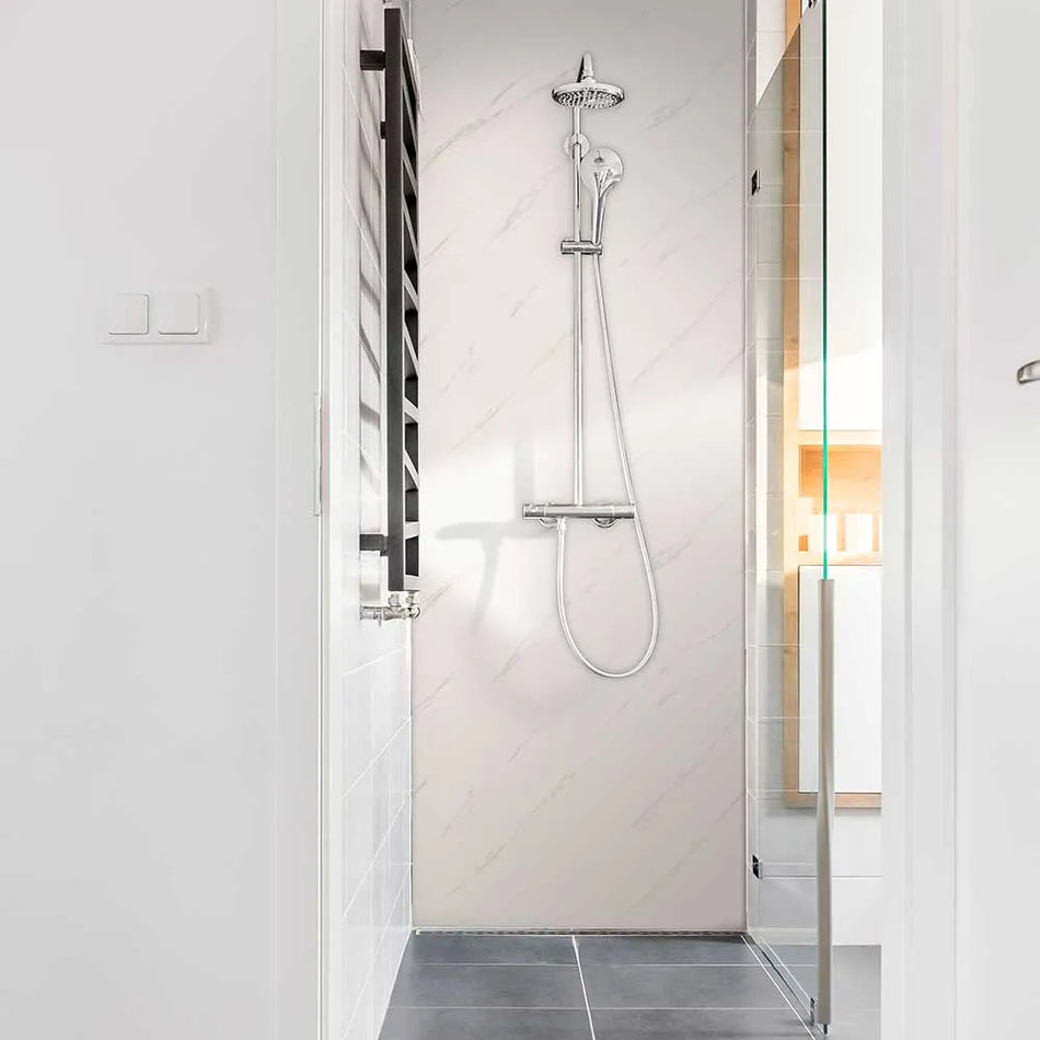 Maxi Gloss Carrera White Shower Panel