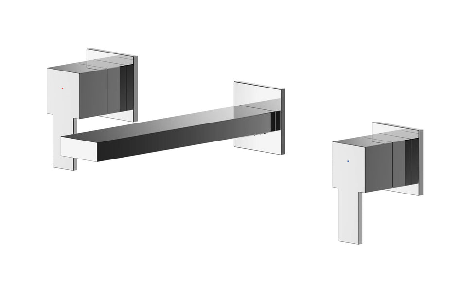 Sanford Wall Mounted 3 Tap Hole Basin Mixer