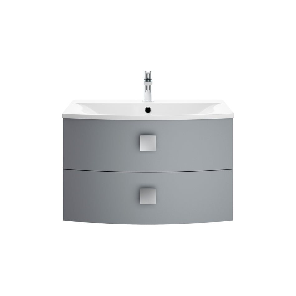 HR Sarenna Wall Hung 2 Drawer Vanity Unit with Polymarble Basin 700mm