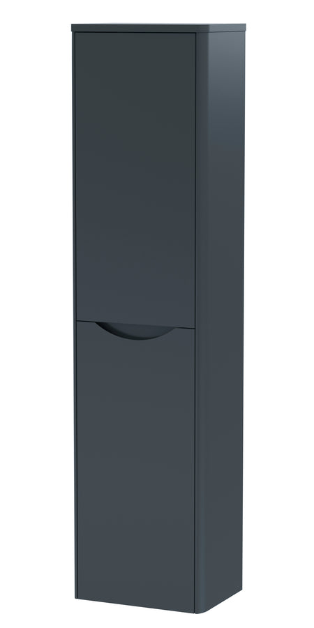 Lunar Wall Hung 2 Door Tall Unit, 356mm - Mersey Bathrooms Ltd