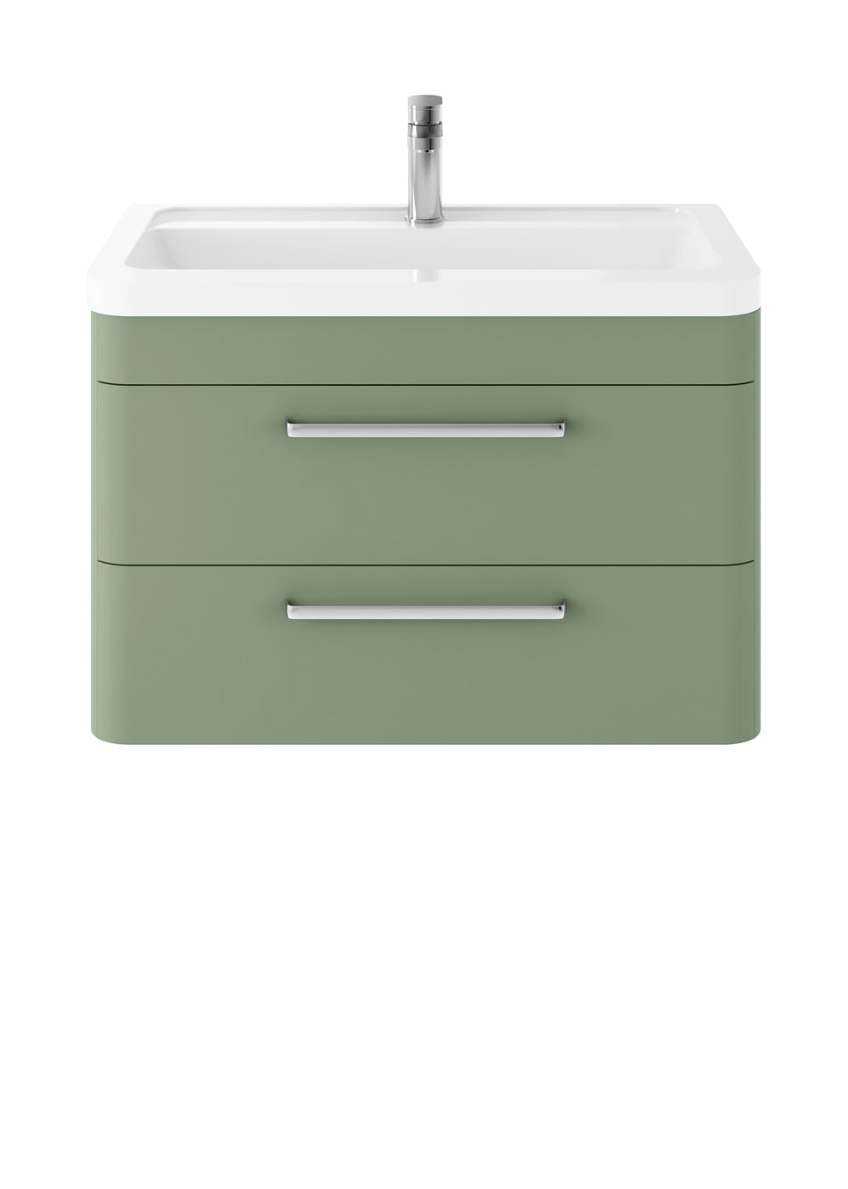 HR Solar Wall Hung 2 Drawer Vanity Unit with Ceramic Basin 800mm