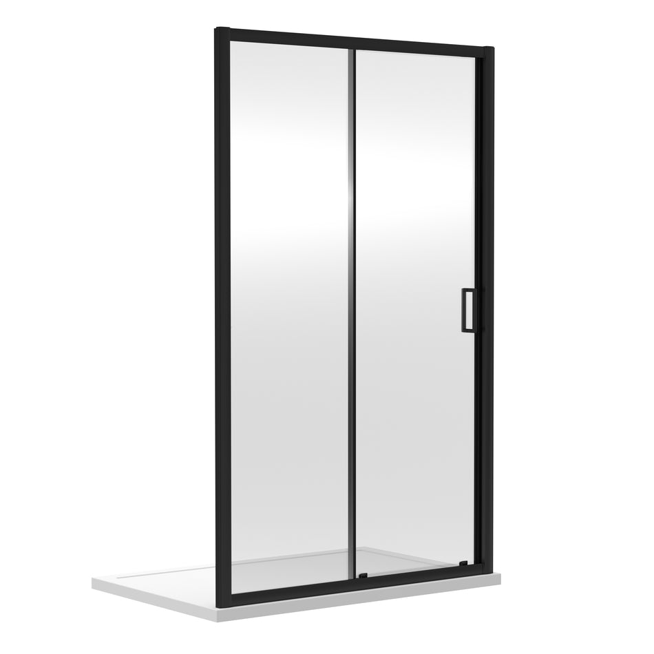 Rene  Black Profile Sliding Door 6mm Glass