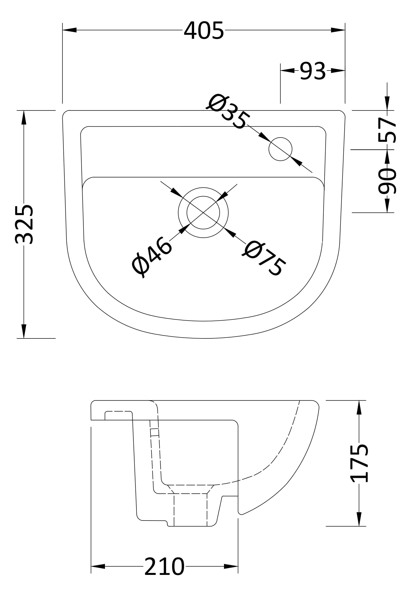 Furniture Ceramics Oculus Semi Recessed Basin - Mersey Bathrooms Ltd