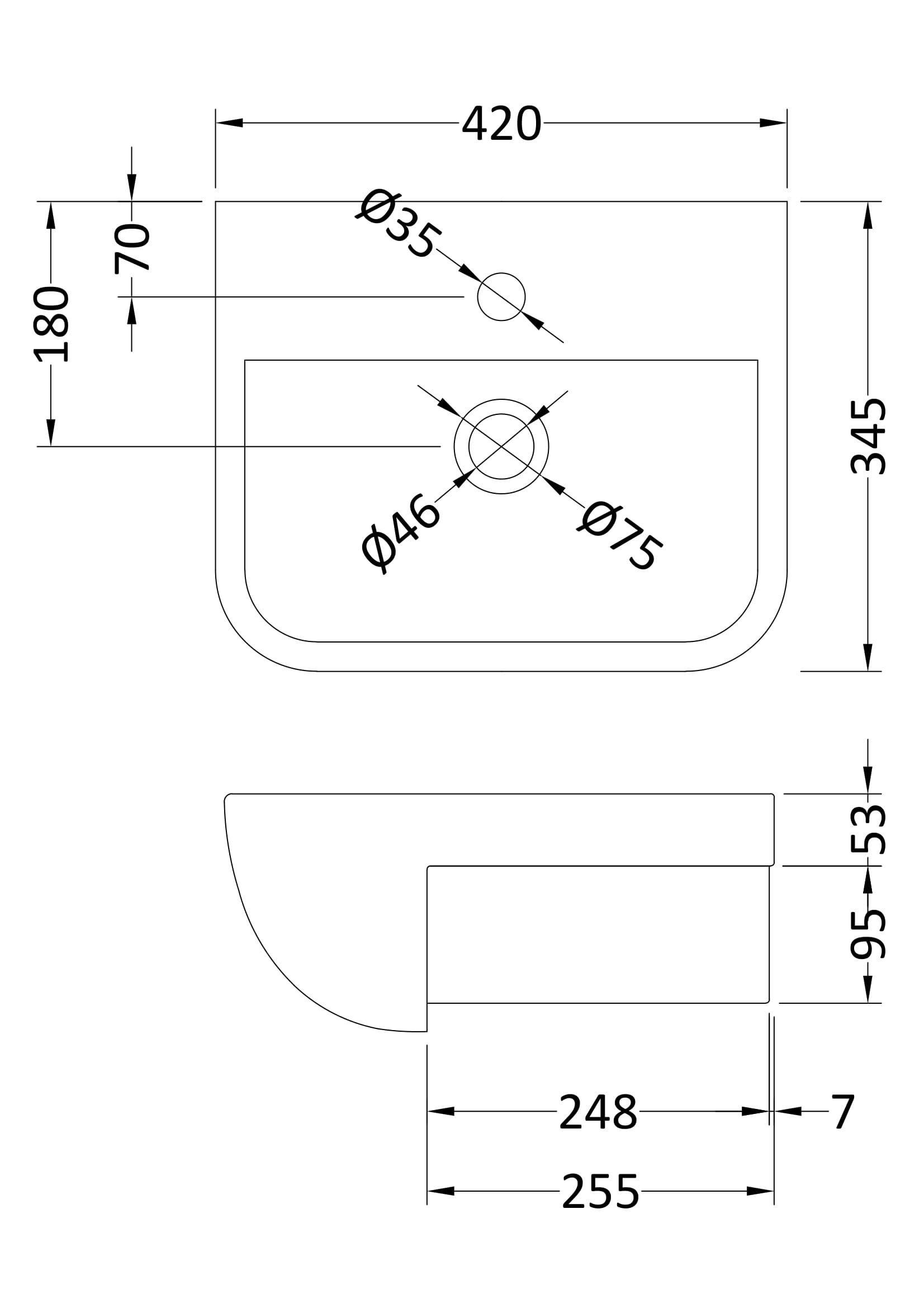 Furniture Ceramics Aria Semi Recessed Basin - Mersey Bathrooms Ltd