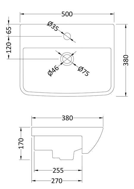 Furniture Ceramics Lynx Semi Recessed Basin - Mersey Bathrooms Ltd