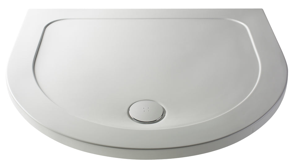 D Shape Slimline Shower Tray 1050mm