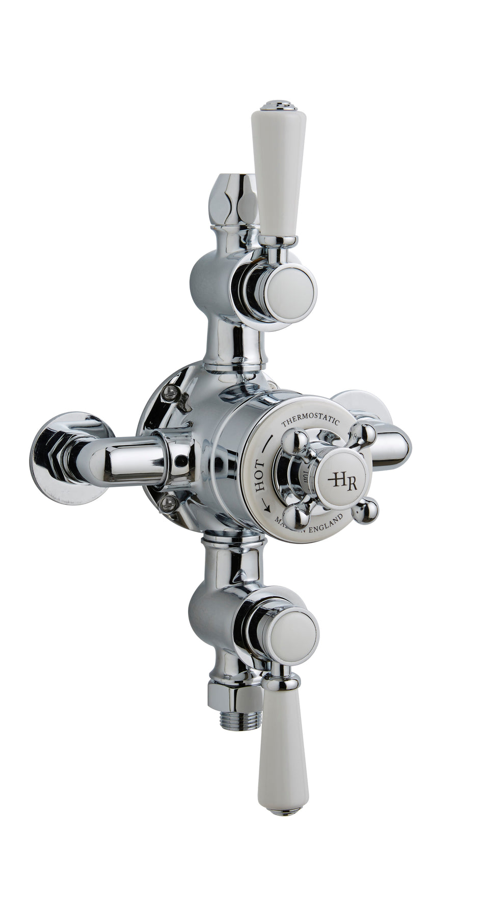 HR White Topaz Triple Thermostatic Shower Valve