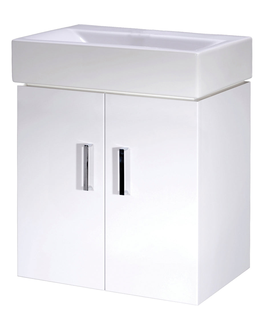 Mayford Wall Hung 2 Door Vanity Unit with Ceramic Basin 450mm